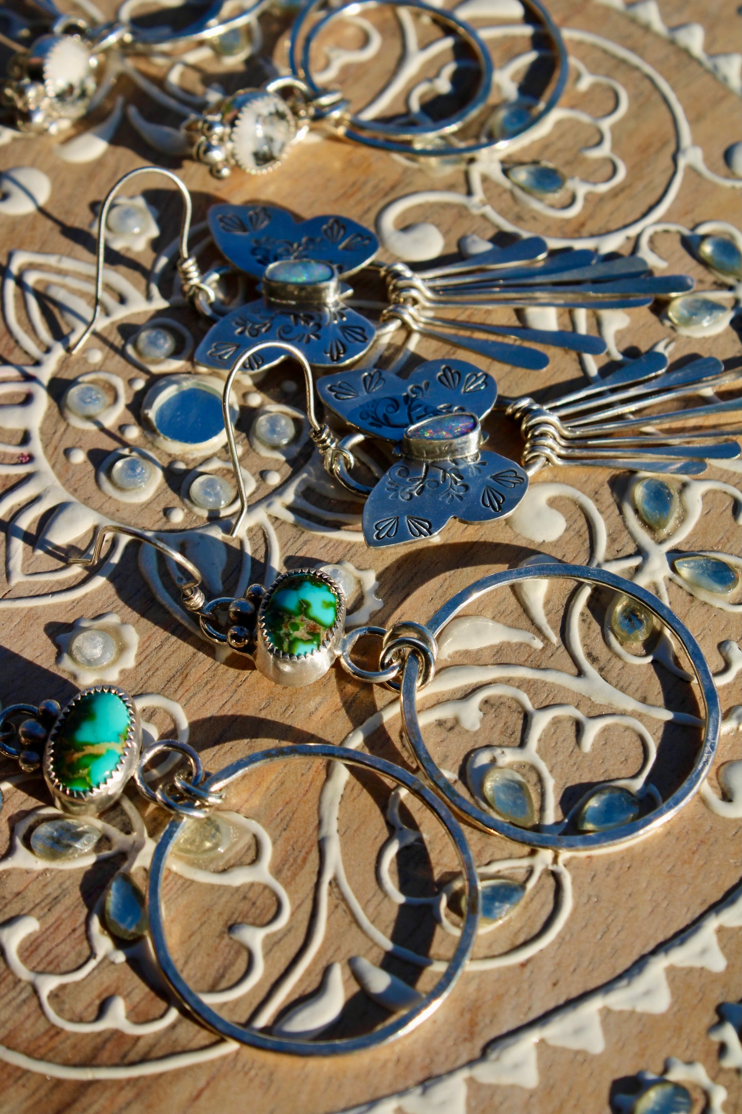 SONORAN TURQUOISE HOOP EARRINGS