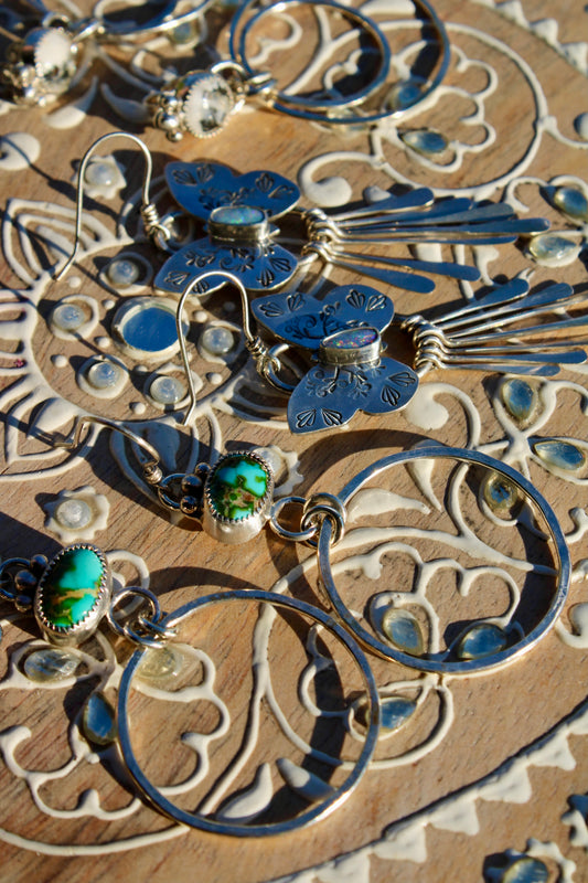 SONORAN TURQUOISE HOOP EARRINGS