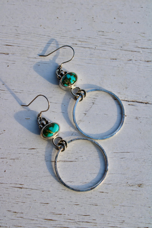 SONORAN TURQUOISE HOOP EARRINGS