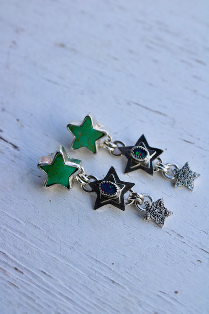 TRIPLE STAR EARRINGS