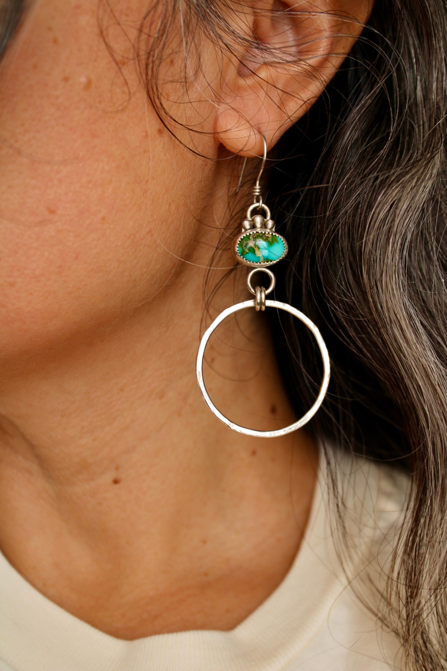 SONORAN TURQUOISE HOOP EARRINGS