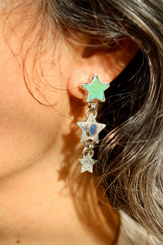 TRIPLE STAR EARRINGS