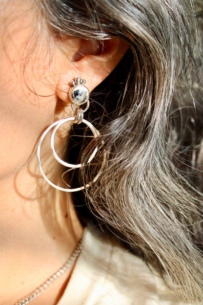 WHITE BUFFALO HOOP EARRINGS