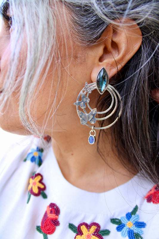 CHASING BUTTERFLIES HOOP EARRINGS