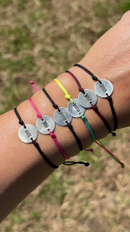 Pick your word adjustable bracelets