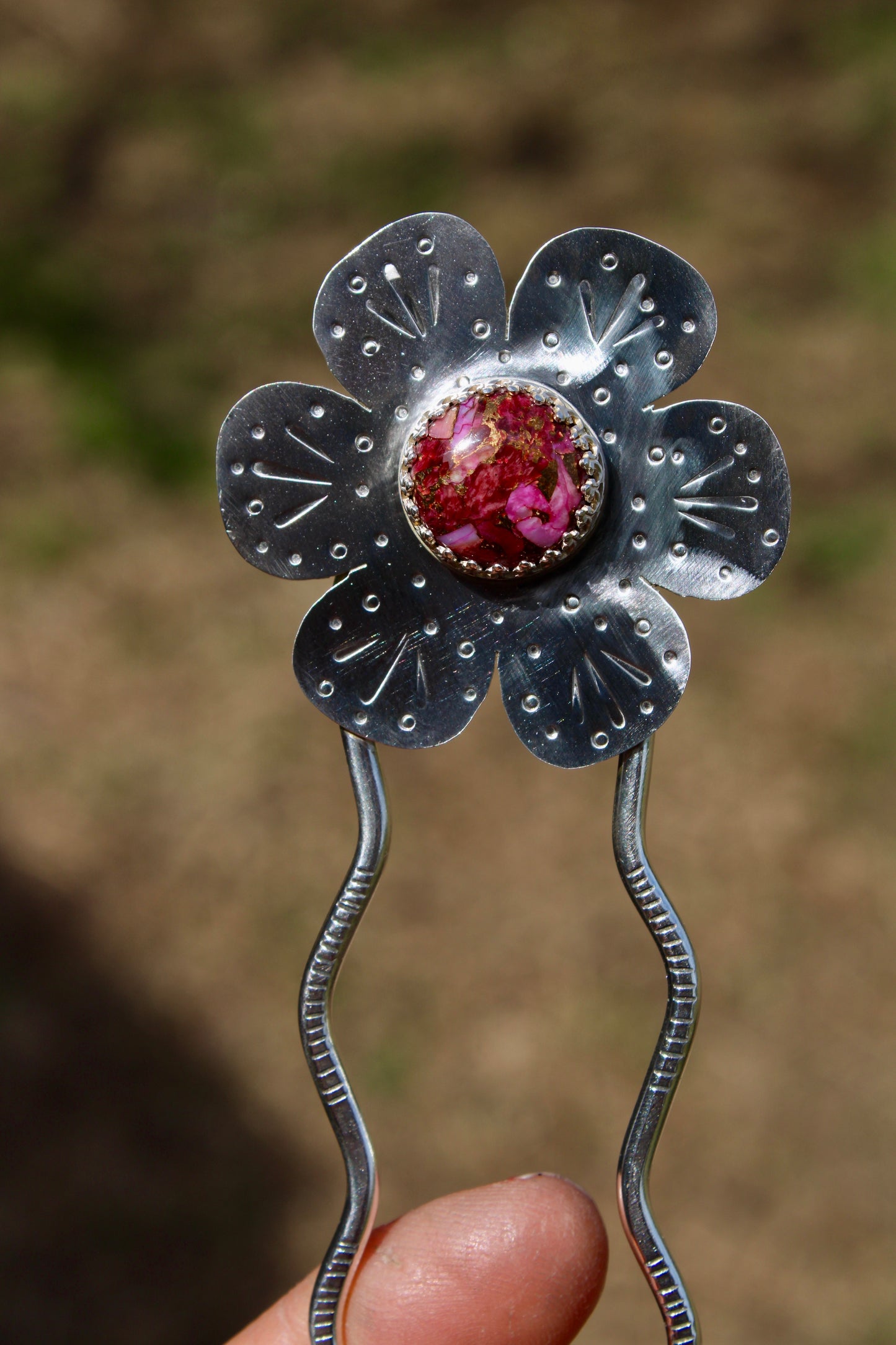 BLOOM HAIR FORK STERLING SILVER